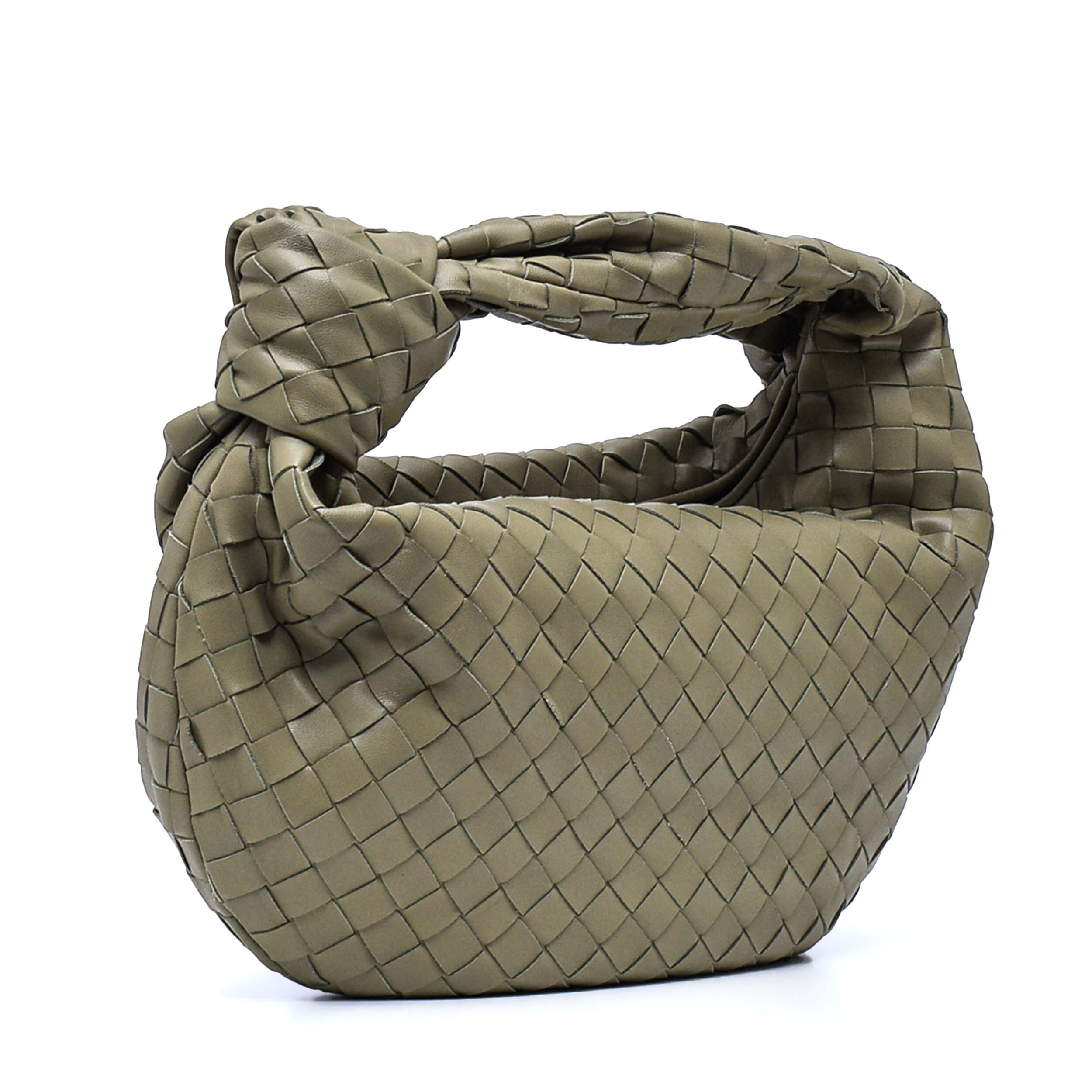 Bottega Veneta - Oil Green Intrecciato Nappa Woven Leather Teen Jodie Bag 